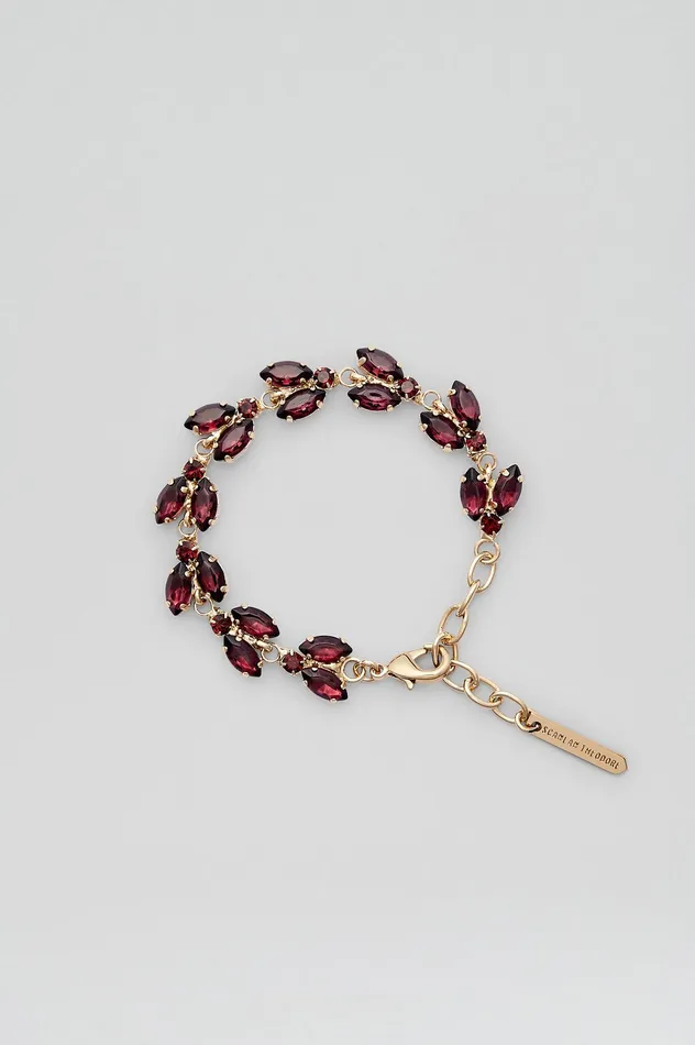 Jewelry Scanlan Theodore Women CRYSTAL LEAF BRACELET MULBERRY Jewelry Scanlan Theodore Women CRYSTAL LEAF BRACELET MULBERRY