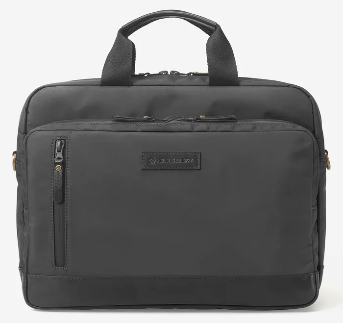 Johnston and Murphy Backpacks and Briefcases Men Hudson Waterproof Briefcase Black