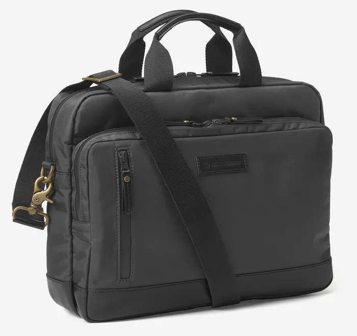 Johnston and Murphy Backpacks and Briefcases Men Hudson Waterproof Briefcase Black