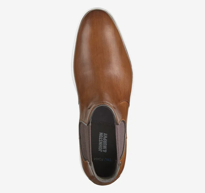 Johnston and Murphy Boots Men Brody Chelsea Boot Brown HandStained Full Grain