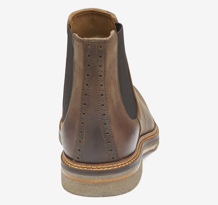 Johnston and Murphy Calder Chelsea Boot Brown Oiled Full Grain Men Boots