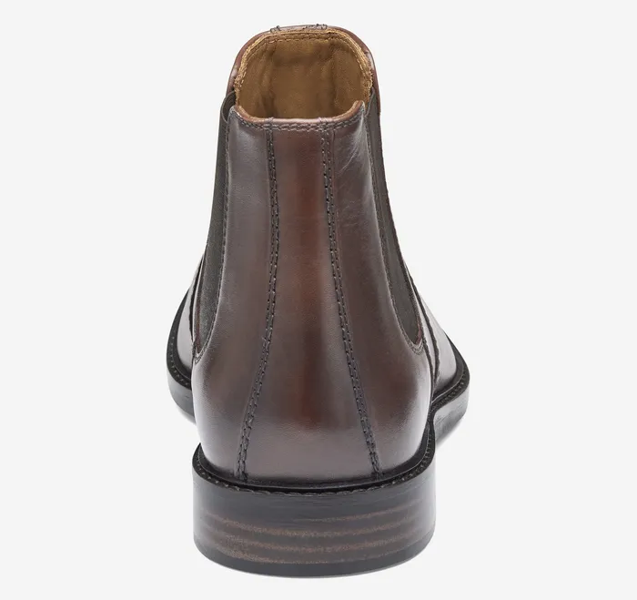 Johnston and Murphy Mason Chelsea Boot Mahogany Full Grain Men Boots