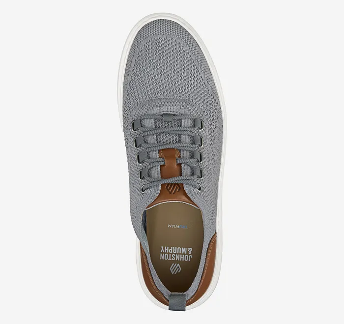Johnston and Murphy Sneakers Men Anders Knit UThroat Gray Knit