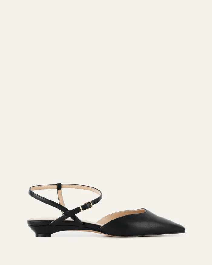 jomercer DRESS Women Virginie dress flats black leather