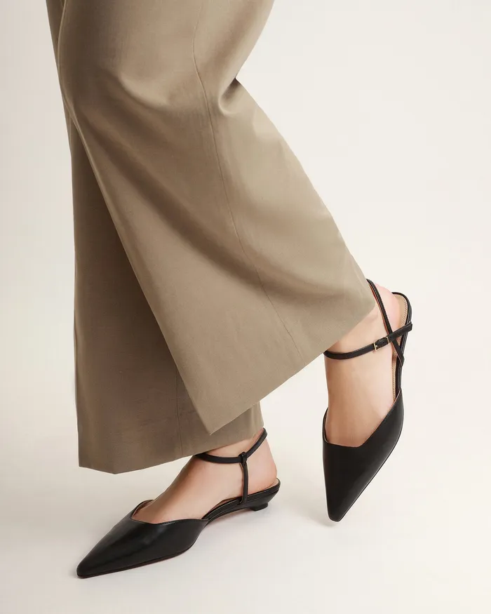 jomercer DRESS Women Virginie dress flats black leather jomercer DRESS Women Virginie dress flats black leather