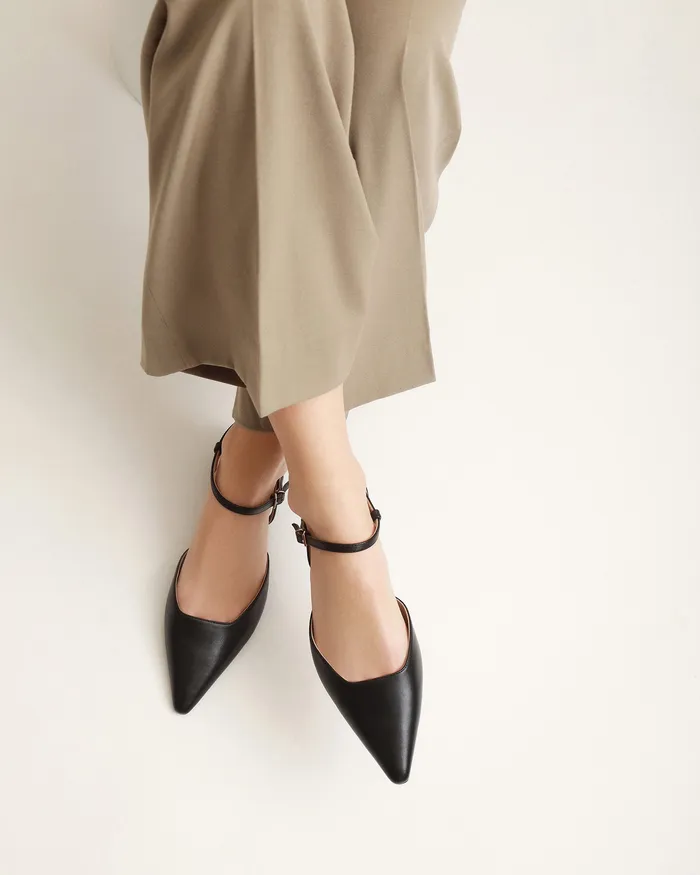 jomercer DRESS Women Virginie dress flats black leather jomercer DRESS Women Virginie dress flats black leather