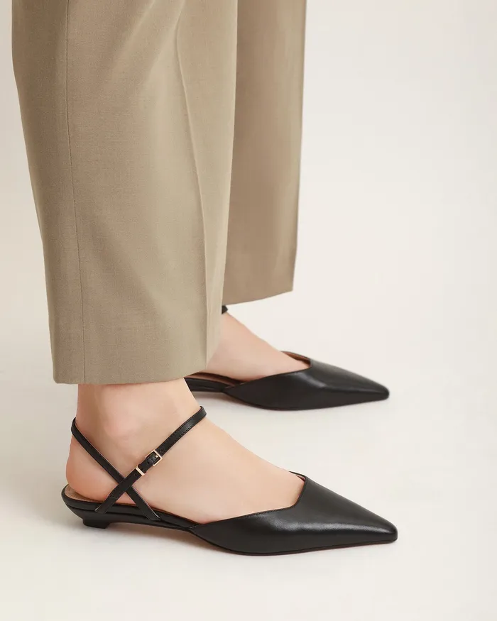 jomercer DRESS Women Virginie dress flats black leather jomercer DRESS Women Virginie dress flats black leather