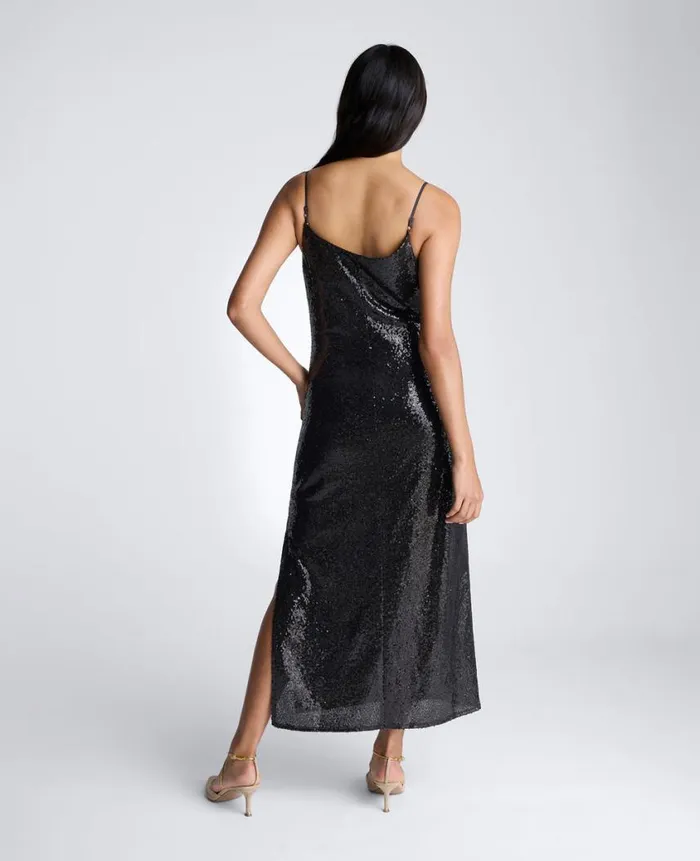 Kenneth Cole Dresses and Skirts Women Sequin Cowl Neck Maxi Slip Dress Black Kenneth Cole Dresses and Skirts Women Sequin Cowl Neck Maxi Slip Dress Black