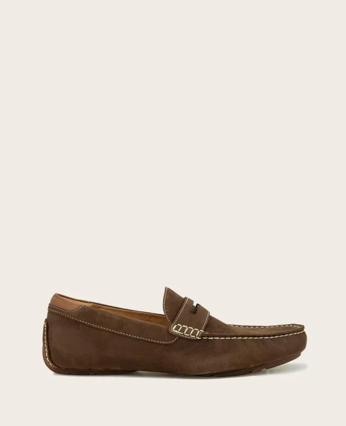 Kenneth Cole Loafers Men GENTLE SOULS 8211 Nyle Penny Driver Brown