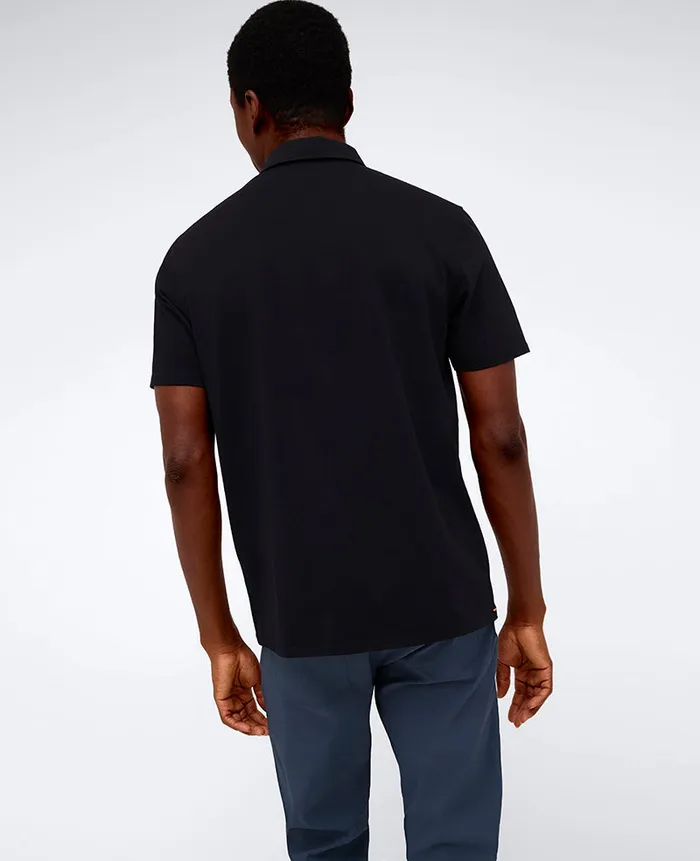 Kenneth Cole Polos and TShirts Men Performance Button Polo Black Kenneth Cole Polos and TShirts Men Performance Button Polo Black