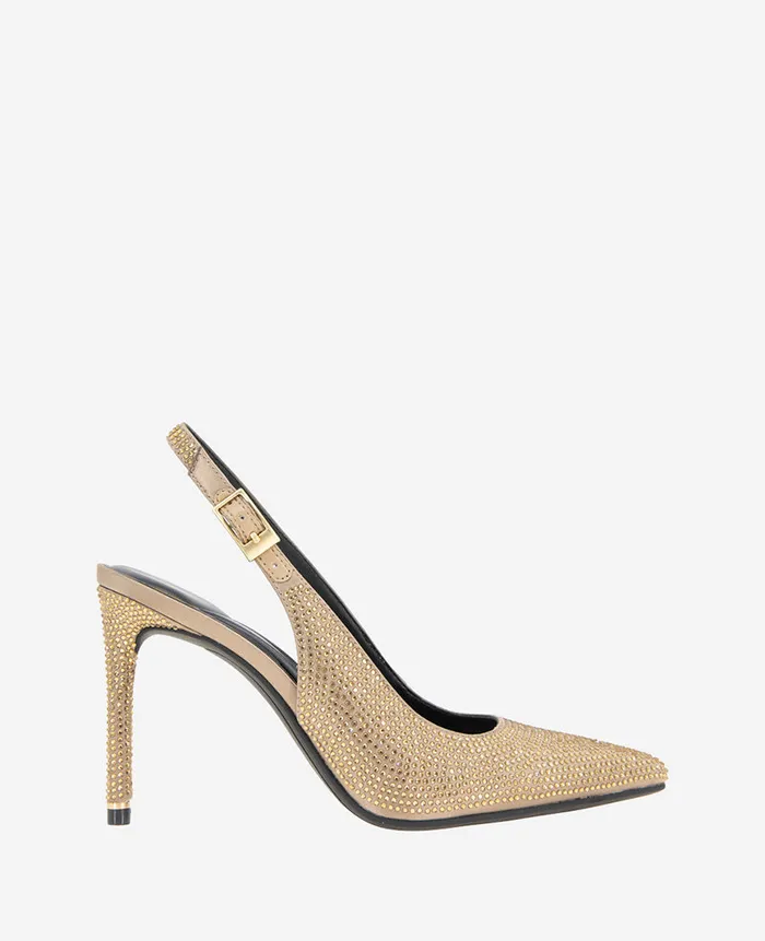 Kenneth Cole Pumps and Heels Women Quinnly Crystal Slingback Heel Grey