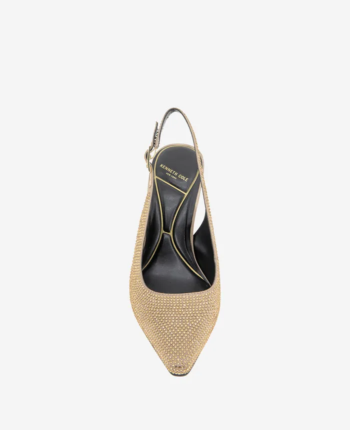 Kenneth Cole Pumps and Heels Women Quinnly Crystal Slingback Heel Grey Kenneth Cole Pumps and Heels Women Quinnly Crystal Slingback Heel Grey