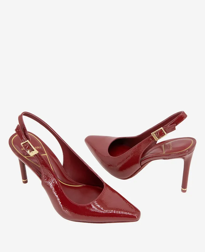 Kenneth Cole Pumps and Heels Women Quinnly Patent Slingback Heel Red