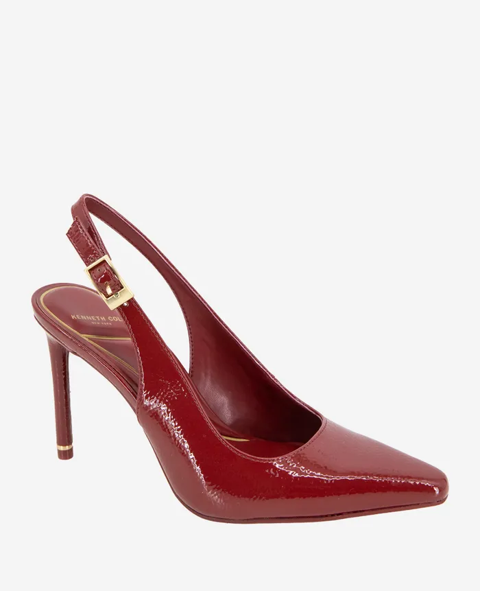 Kenneth Cole Pumps and Heels Women Quinnly Patent Slingback Heel Red
