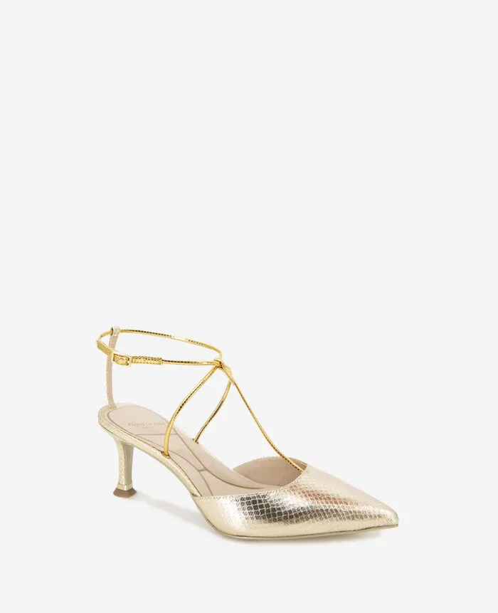 Kenneth Cole Pumps and Heels Women Umi TStrap Metallic Heel Metallic Kenneth Cole Pumps and Heels Women Umi TStrap Metallic Heel Metallic