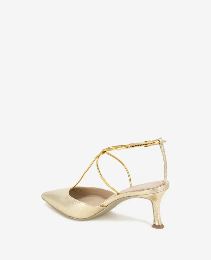 Kenneth Cole Pumps and Heels Women Umi TStrap Metallic Heel Metallic Kenneth Cole Pumps and Heels Women Umi TStrap Metallic Heel Metallic