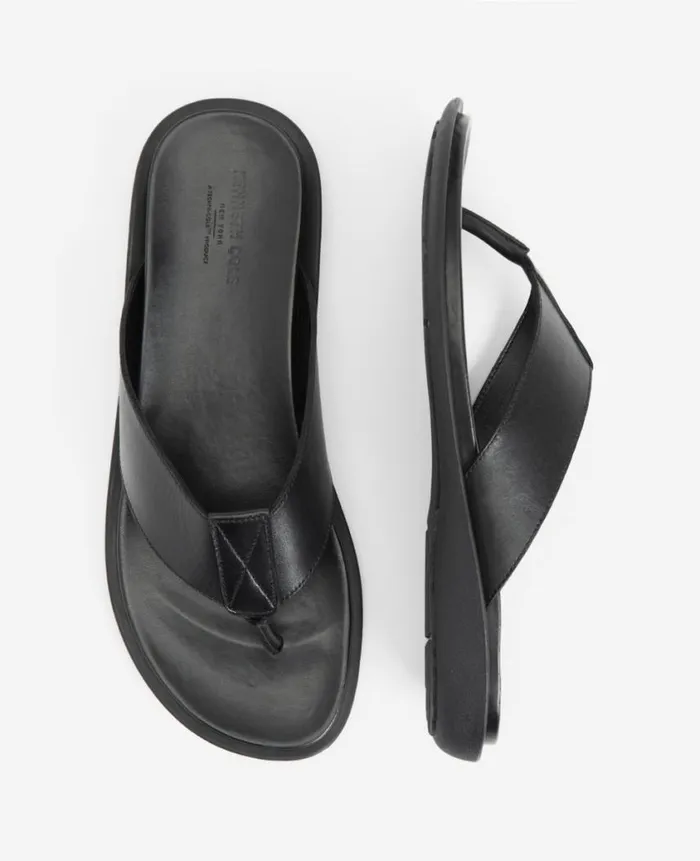 Kenneth Cole Sandals Men Sand Leather Thong Sandal Black Kenneth Cole Sandals Men Sand Leather Thong Sandal Black