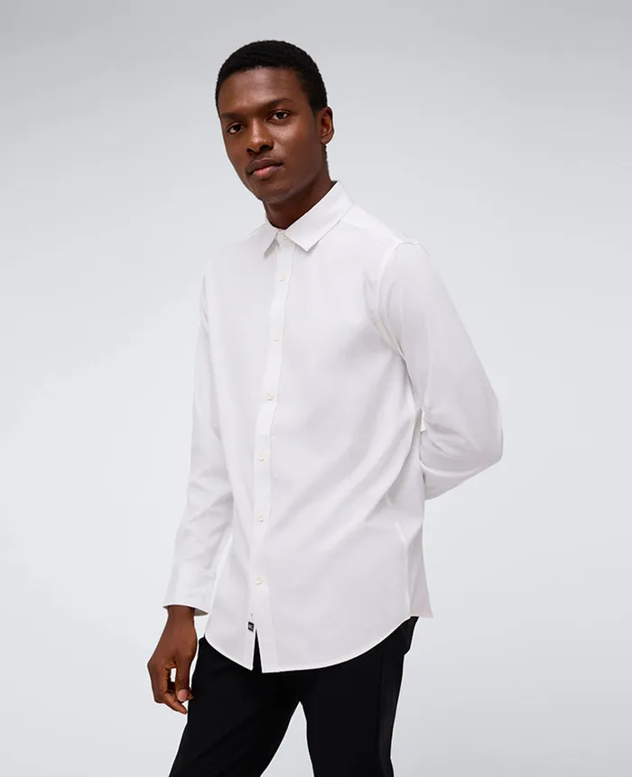 Kenneth Cole Shirts Men Performance Slim Fit Button Down Shirt White Kenneth Cole Shirts Men Performance Slim Fit Button Down Shirt White