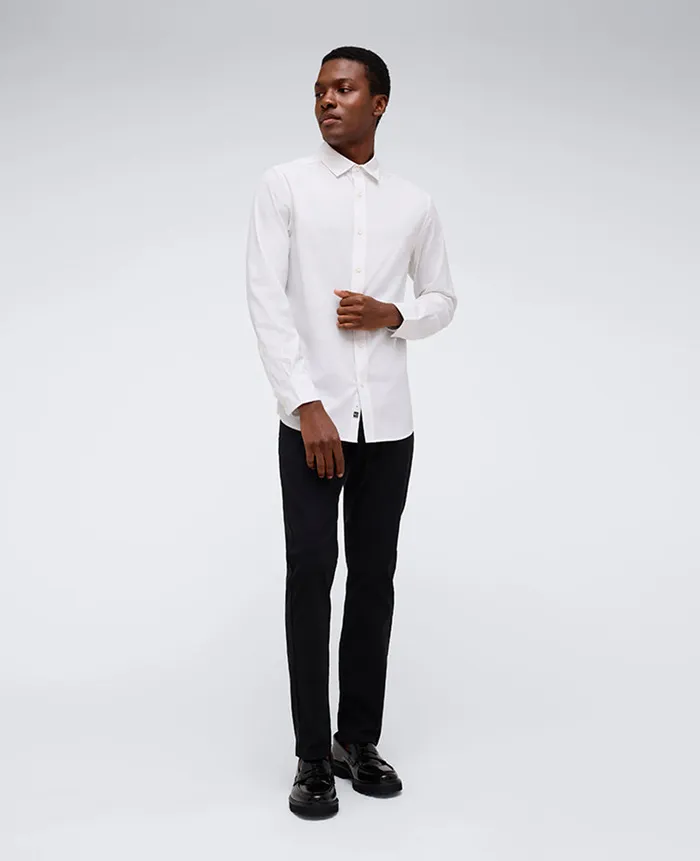 Kenneth Cole Shirts Men Performance Slim Fit Button Down Shirt White Kenneth Cole Shirts Men Performance Slim Fit Button Down Shirt White