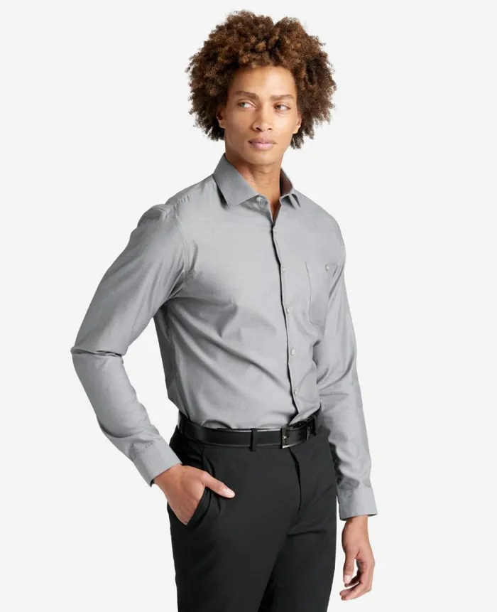 Kenneth Cole Shirts Men Slim Fit Kenneth Cole New York Stretch Collar Solid Dress Shirt Blue