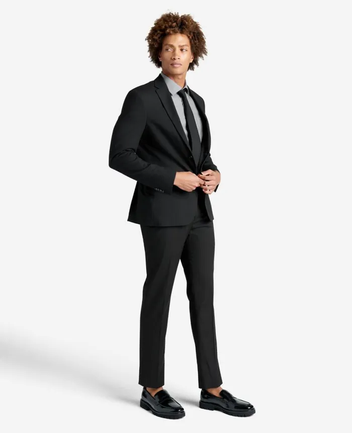 Kenneth Cole Shirts Men Slim Fit Kenneth Cole New York Stretch Collar Solid Dress Shirt Blue