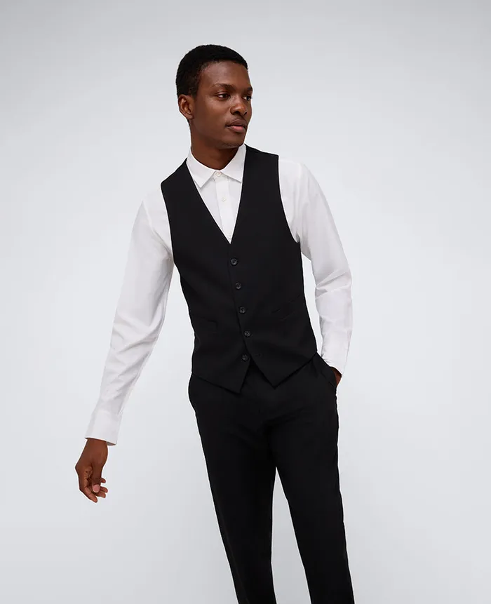 Kenneth Cole Suits and Suit Separates Men Ready Flex SlimFit Suit Separate Vest Black
