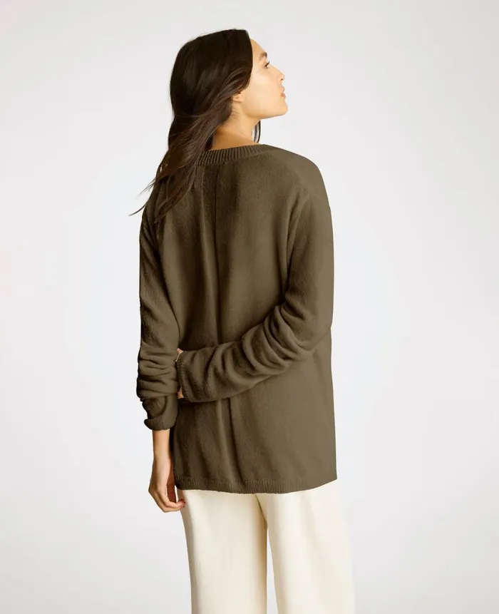 Kenneth Cole Sweaters Women Oversized VNeck Sweater Taupe