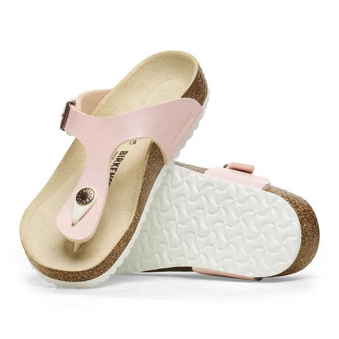 Kids Birkenstock Thong Gizeh Bs Shiny Light Rose