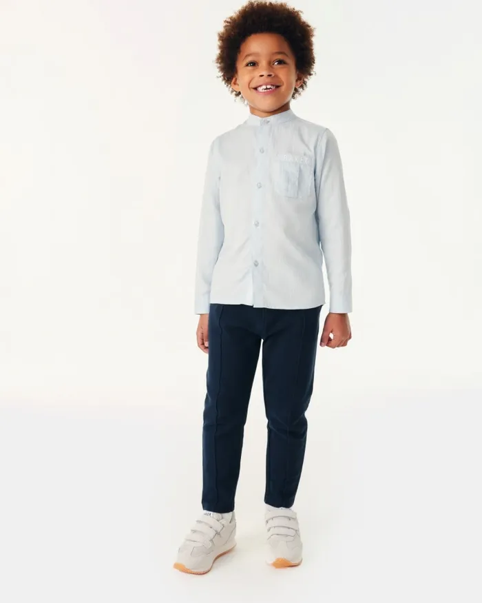 Kids CATURIX 8211 Pintuck Twill Trousers Navy Ted Baker Older Boys
