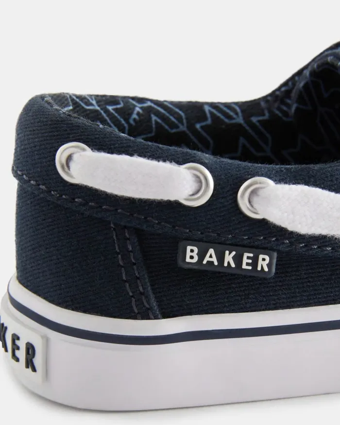 Kids CHAVDAR 8211 Branded Strap Boat Shoes Navy Ted Baker Younger Boys