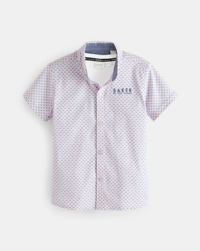 Kids IGNAT 8211 Geometric Shirt And Branded TShirt Set Pink Ted Baker Tops Kids IGNAT 8211 Geometric Shirt And Branded TShirt Set Pink Ted Baker Tops