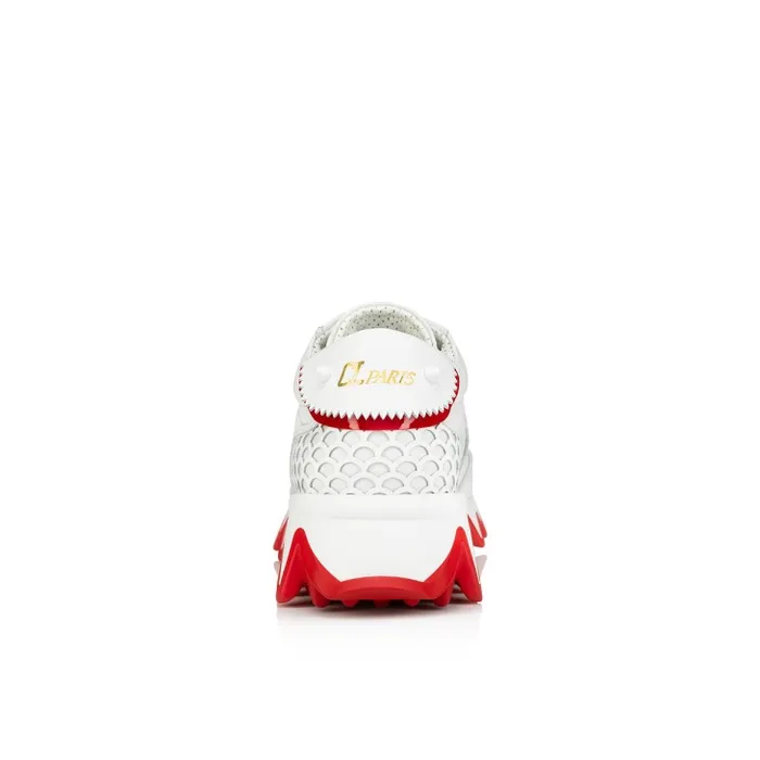 Kids Mini Shark Sneakers 8211 Calf Leather 8211 Bianco Christian Louboutin Sneakers