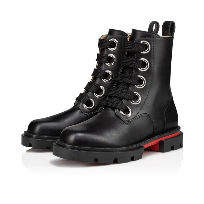 Kids Montana Boots 8211 Calf Leather 8211 Black Christian Louboutin Boots and Loafers