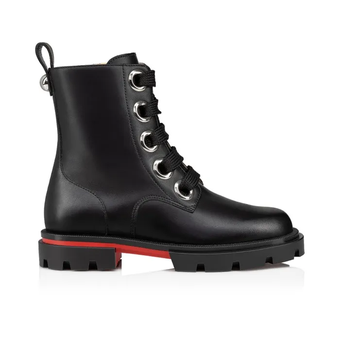 Kids Montana Boots 8211 Calf Leather 8211 Black Christian Louboutin Boots and Loafers