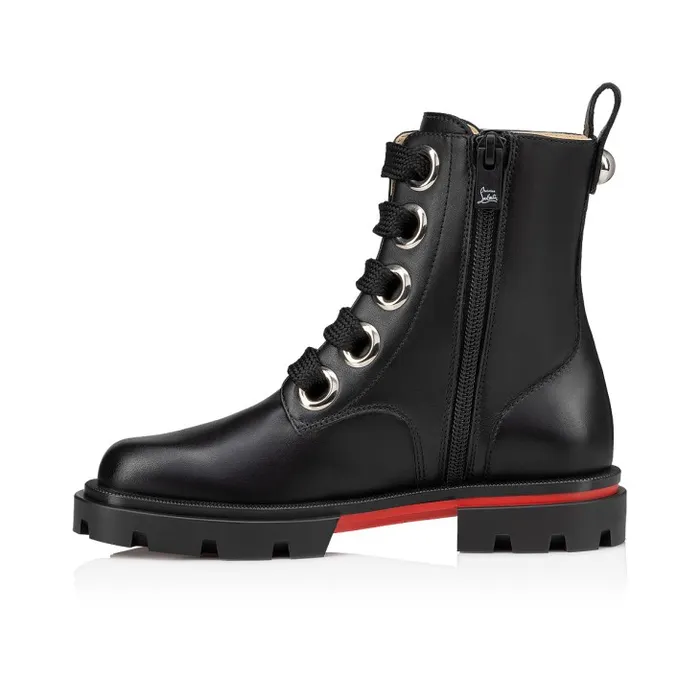 Kids Montana Boots 8211 Calf Leather 8211 Black Christian Louboutin Boots and Loafers