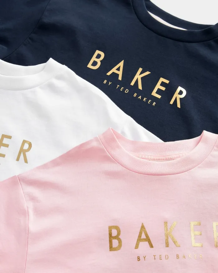 Kids POPPETT 8211 Three Pack Of Logo Frill Sleeve TShirts Multicoloured Ted Baker Playsuits and Sets Kids POPPETT 8211 Three Pack Of Logo Frill Sleeve TShirts Multicoloured Ted Baker Playsuits and Sets