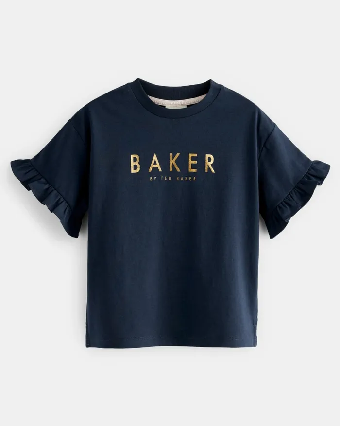 Kids POPPETT 8211 Three Pack Of Logo Frill Sleeve TShirts Multicoloured Ted Baker Playsuits and Sets Kids POPPETT 8211 Three Pack Of Logo Frill Sleeve TShirts Multicoloured Ted Baker Playsuits and Sets
