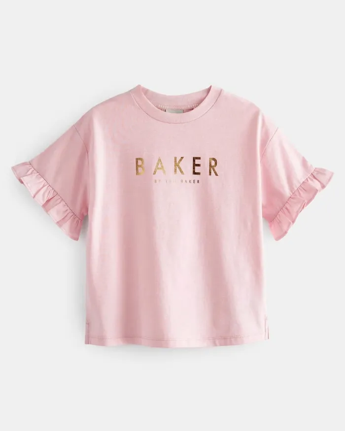 Kids POPPETT 8211 Three Pack Of Logo Frill Sleeve TShirts Multicoloured Ted Baker Playsuits and Sets Kids POPPETT 8211 Three Pack Of Logo Frill Sleeve TShirts Multicoloured Ted Baker Playsuits and Sets