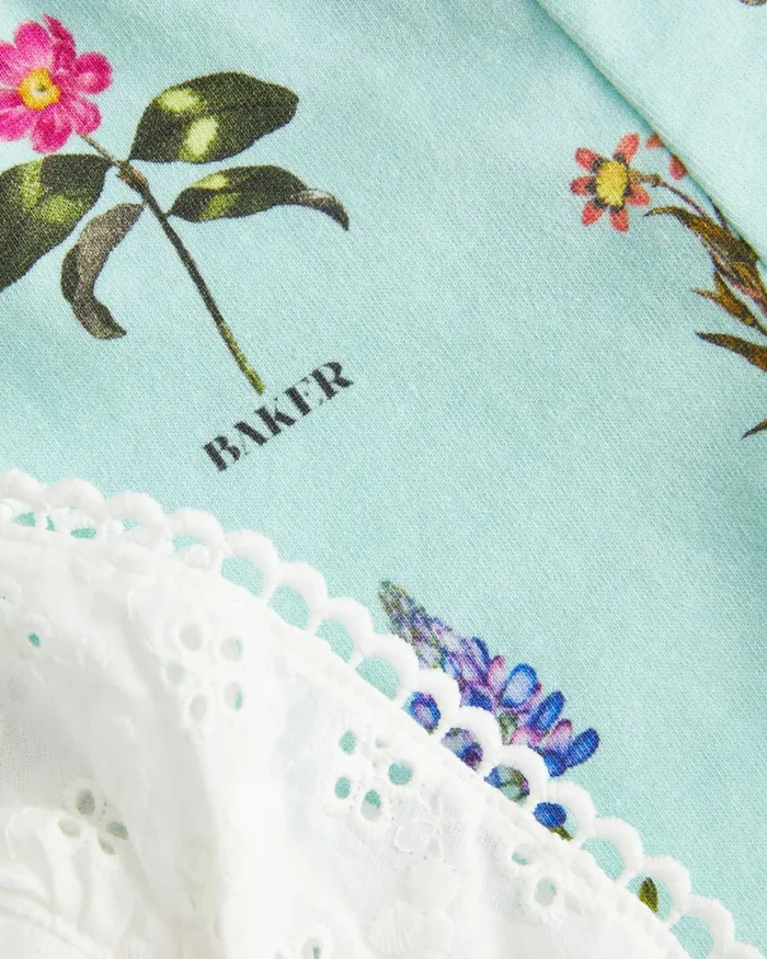 Kids SZOE 8211 Broderie Detail Top And Leggings Set Mint Ted Baker Playsuits and Sets