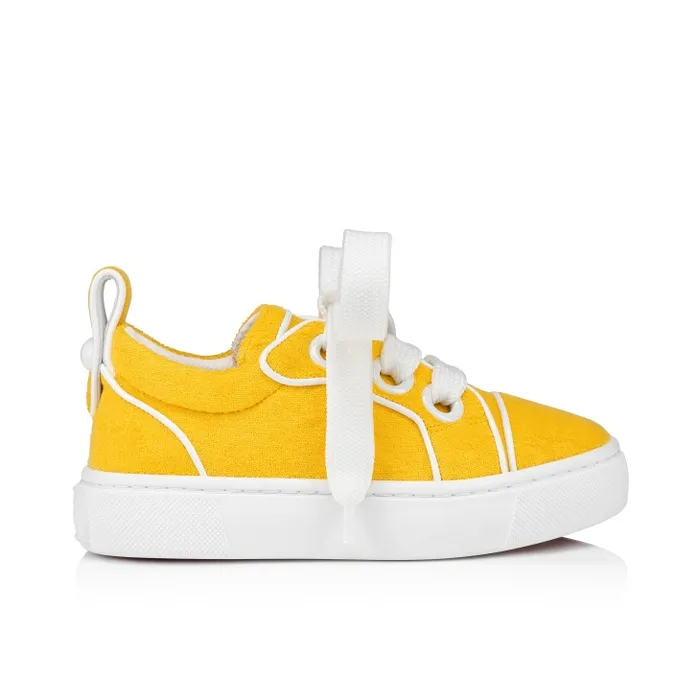 Kids Toy Toy Sneakers 8211 Sponge Cotton And Patent Calf Leather 8211 Pollen Christian Louboutin Sneakers