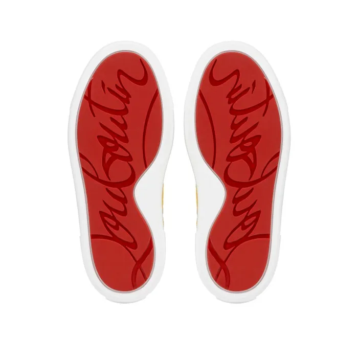 Kids Toy Toy Sneakers 8211 Sponge Cotton And Patent Calf Leather 8211 Pollen Christian Louboutin Sneakers