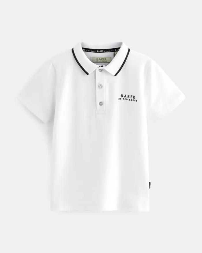 Kids VASIL 8211 Two Pack Of Branded Polo Shirts White Ted Baker Tops Kids VASIL 8211 Two Pack Of Branded Polo Shirts White Ted Baker Tops