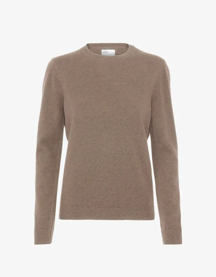 Knit Sweaters Colorfulstandard Women Women Light Merino Wool Crew 8211 Warm Taupe