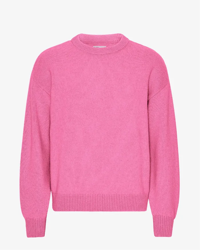Knit Sweaters Oversized Merino Wool Crew 8211 Bubblegum Pink Colorfulstandard Men