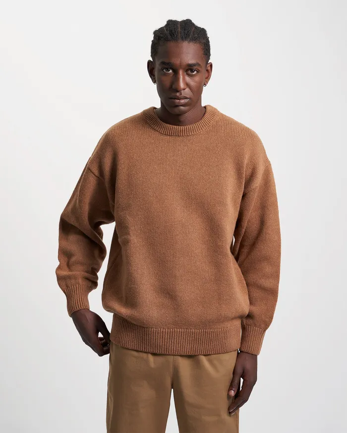 Knit Sweaters Oversized Merino Wool Crew 8211 Bubblegum Pink Colorfulstandard Men