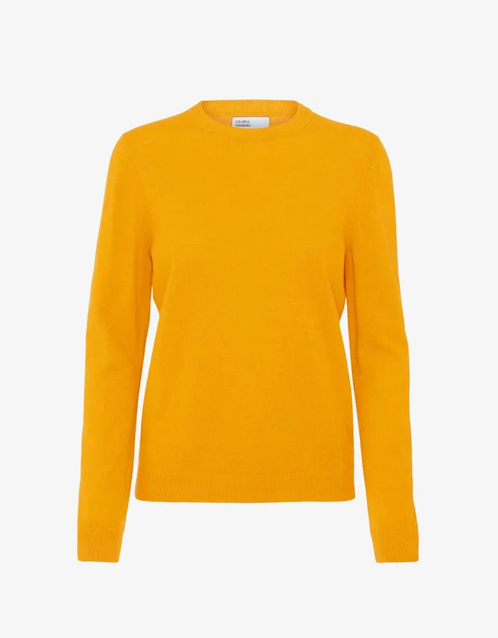 Knit Sweaters Women Colorfulstandard Women Light Merino Wool Crew 8211 Burned Yellow
