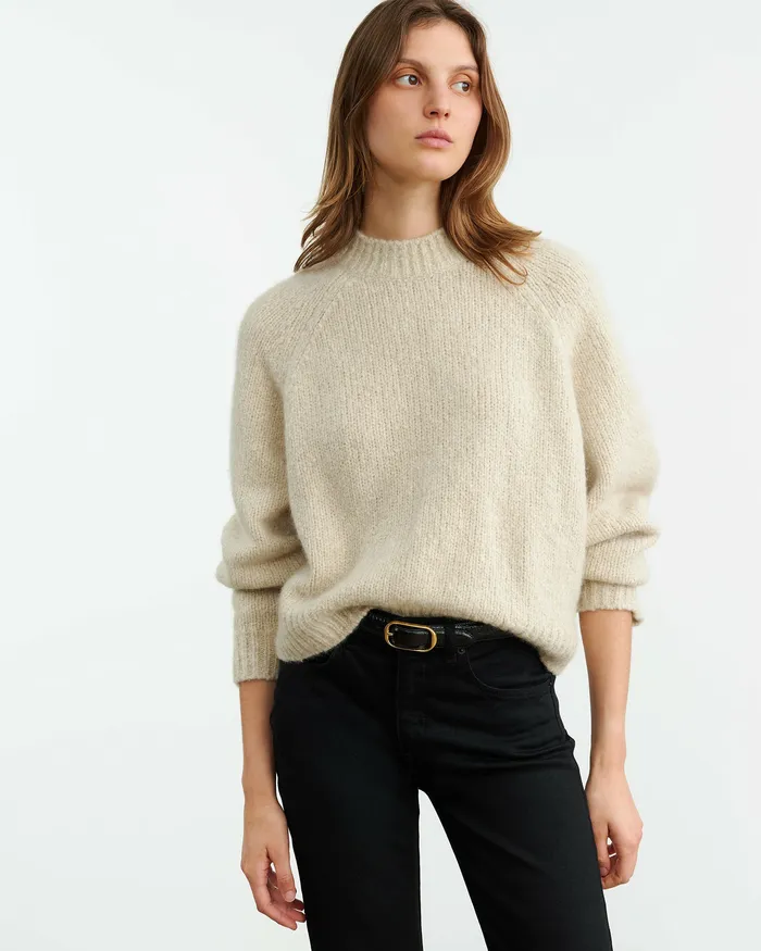 Knits and Sweaters TOMASO SWEATER Beige Melange 8211 Nili Lotan Women