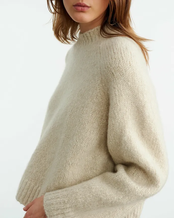 Knits and Sweaters TOMASO SWEATER Beige Melange 8211 Nili Lotan Women