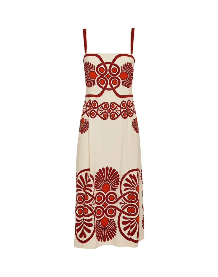 La Doublej Buy Me A Martini Dress Medallion Place Cream In Envers Satin Women Dresses