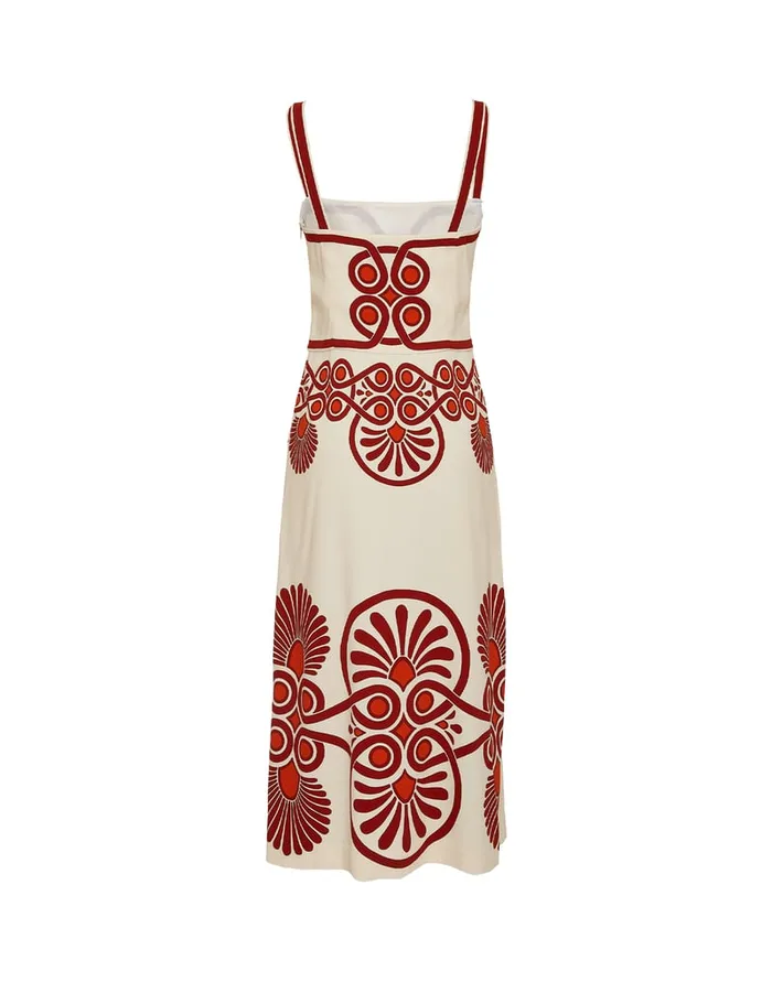 La Doublej Buy Me A Martini Dress Medallion Place Cream In Envers Satin Women Dresses